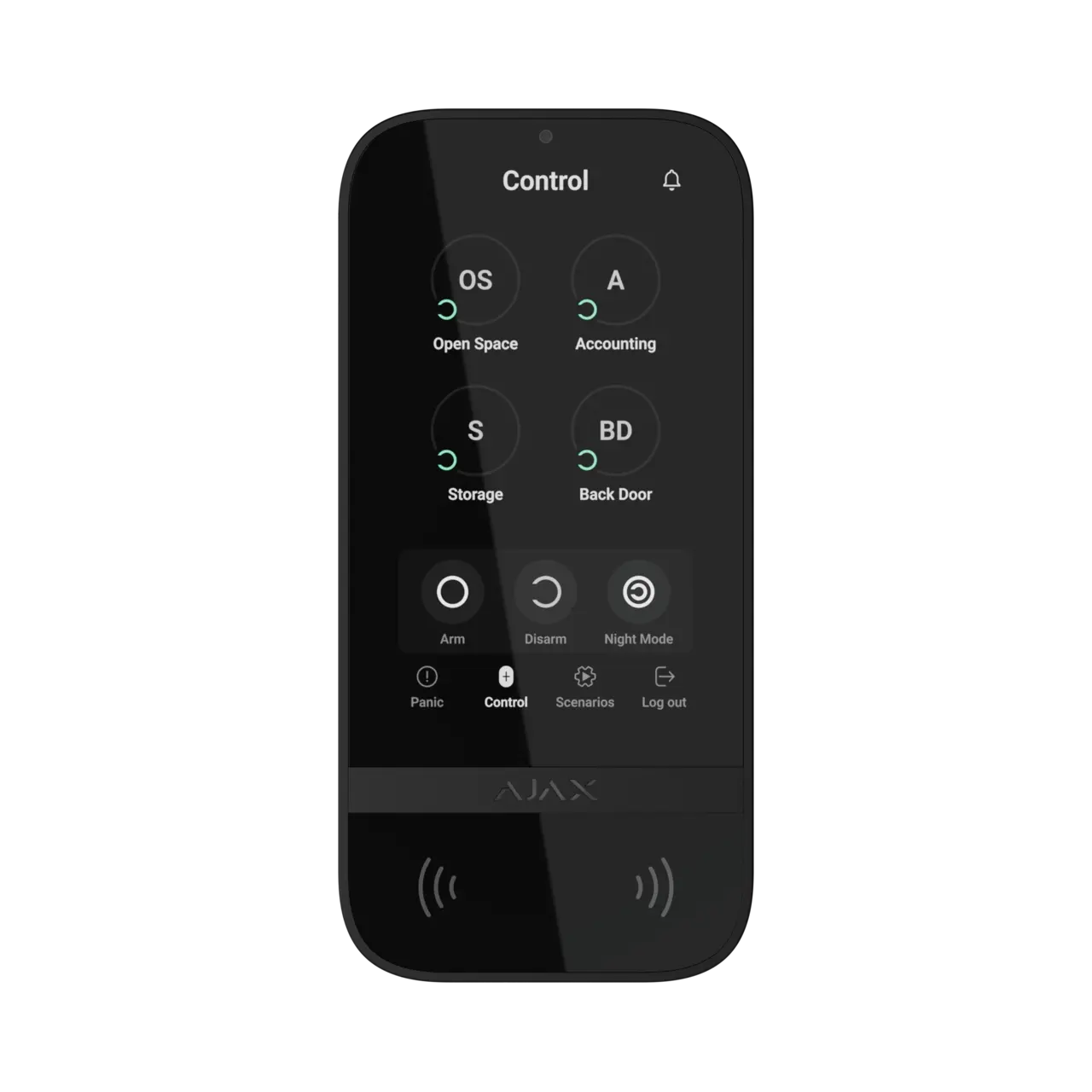 Ajax Keypad Touchscreen manöverpanel svart