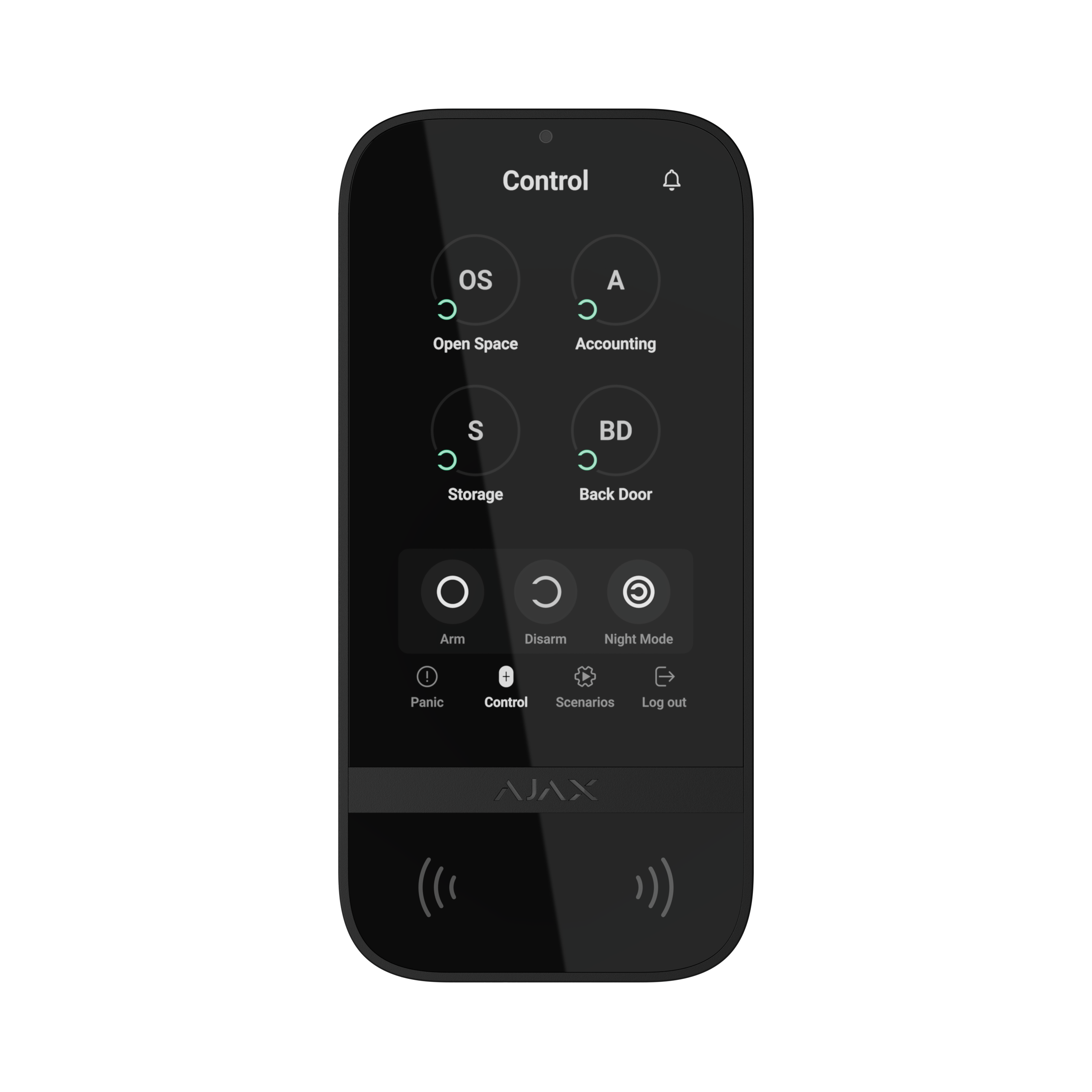 Ajax Keypad Touchscreen manöverpanel svart