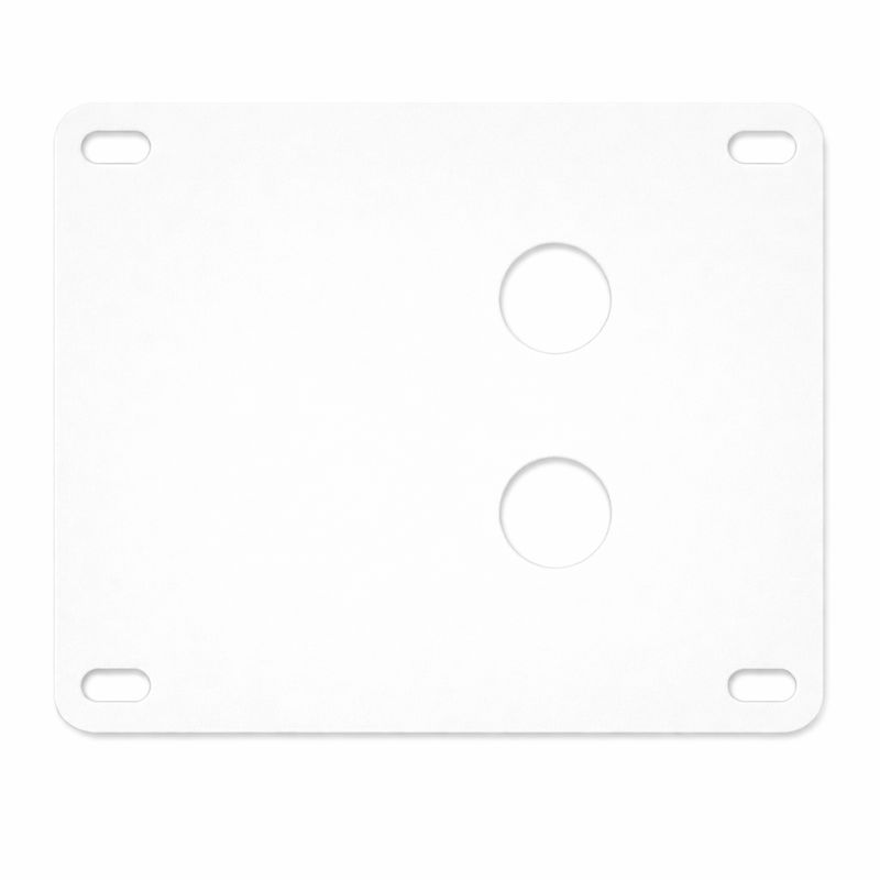 Frontplåt 2 hål vit