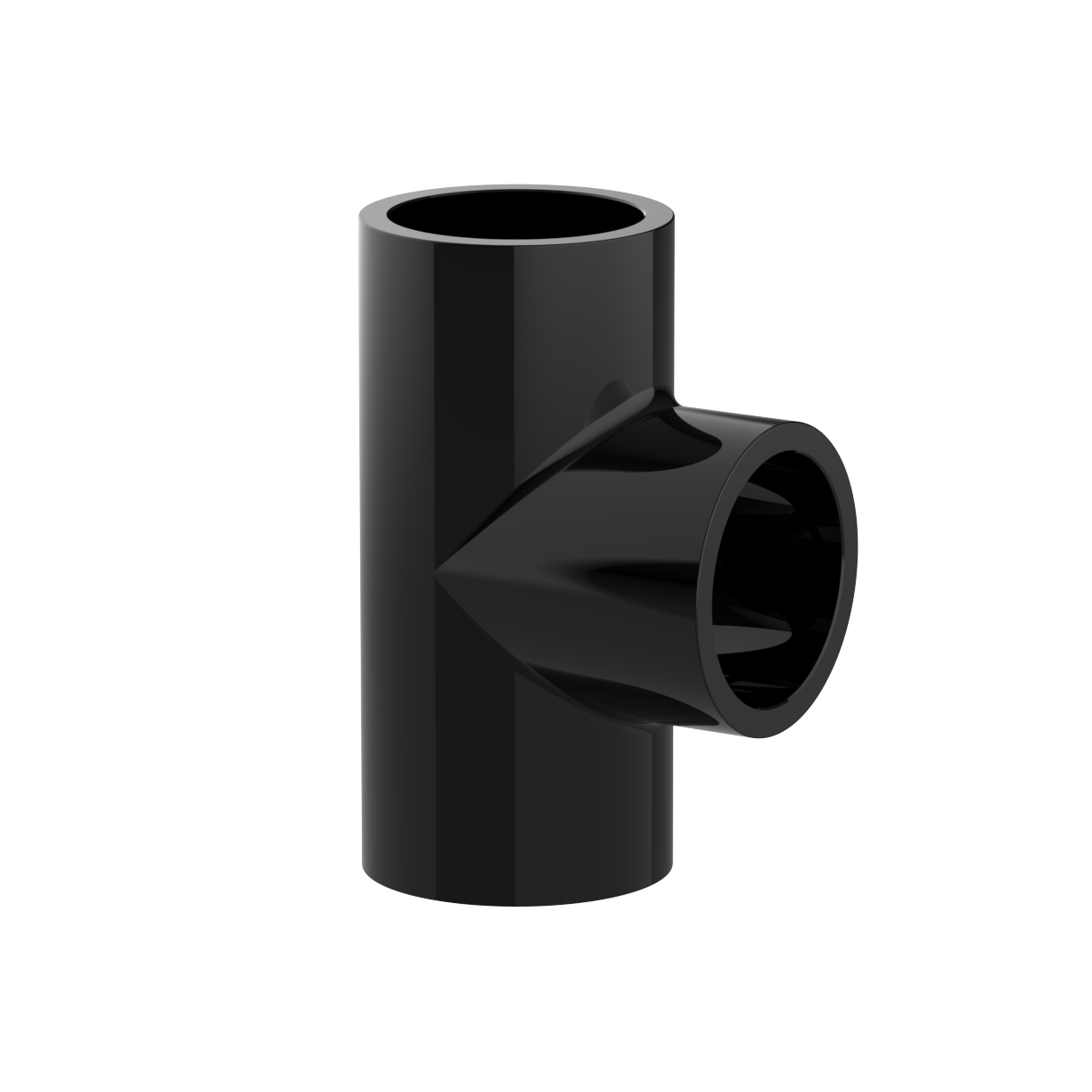 T-Rör för samplingsrör svart 25 mm