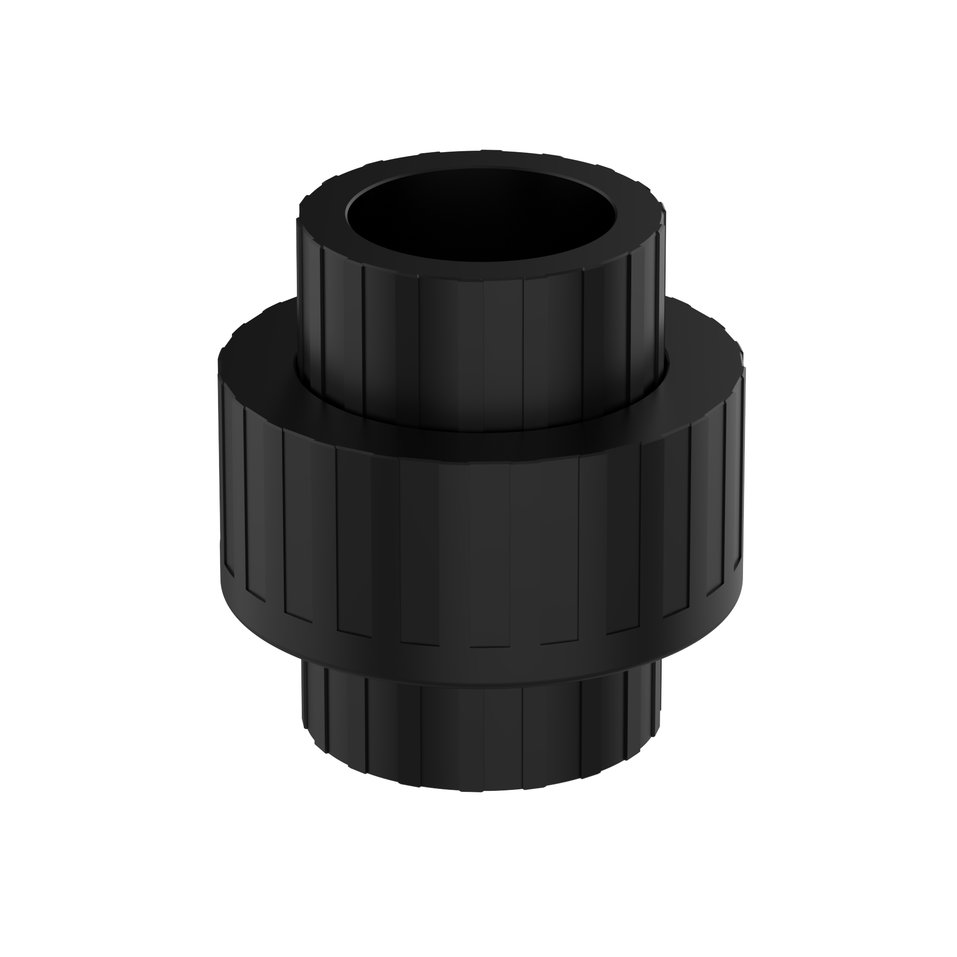 Snabbkoppling Union för samplingsrör svart 25 mm
