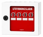 Manöverskåp för utrymningslarm 5 sektioner internkopplat