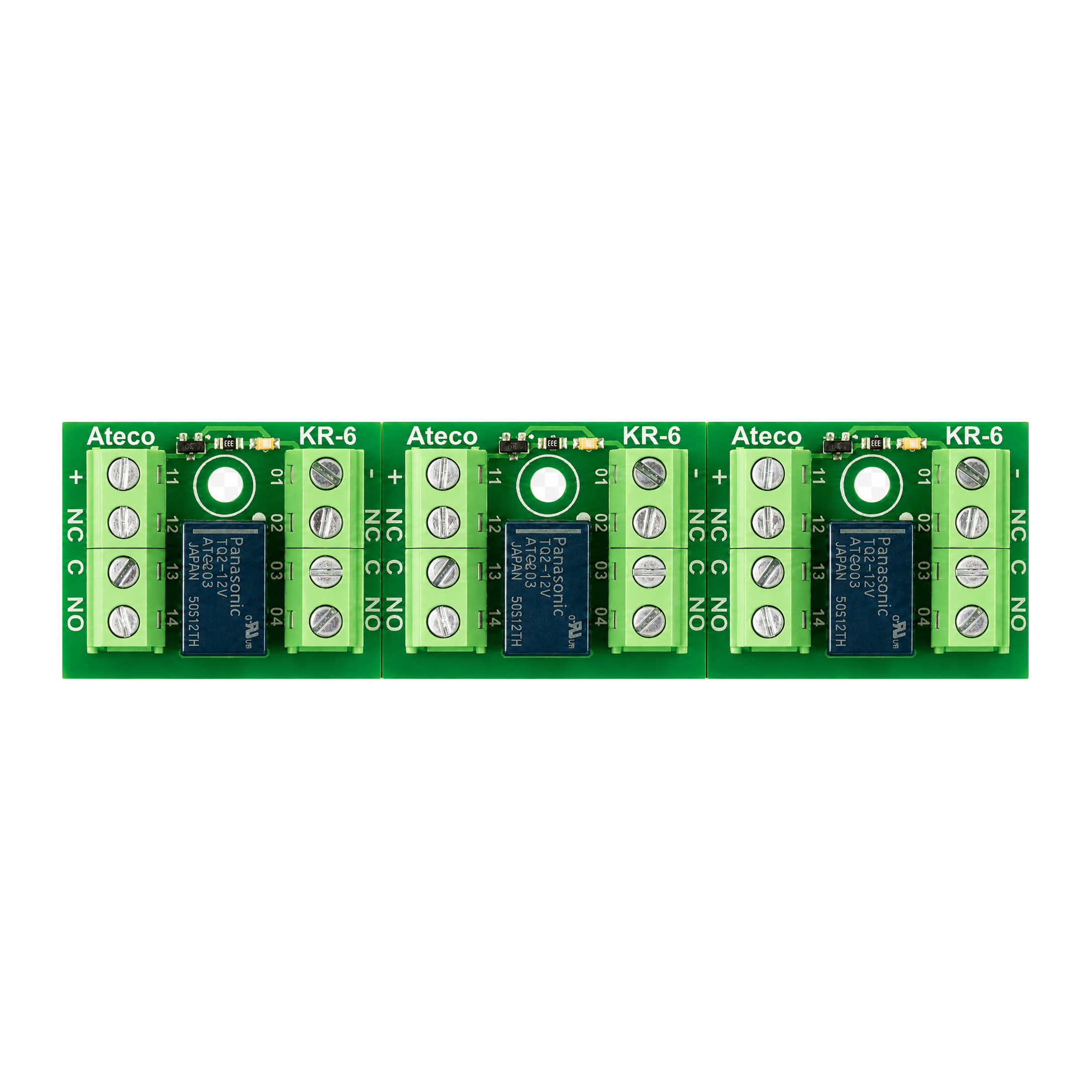 Reläkort 12-24 VDC 2vxl 3-pack