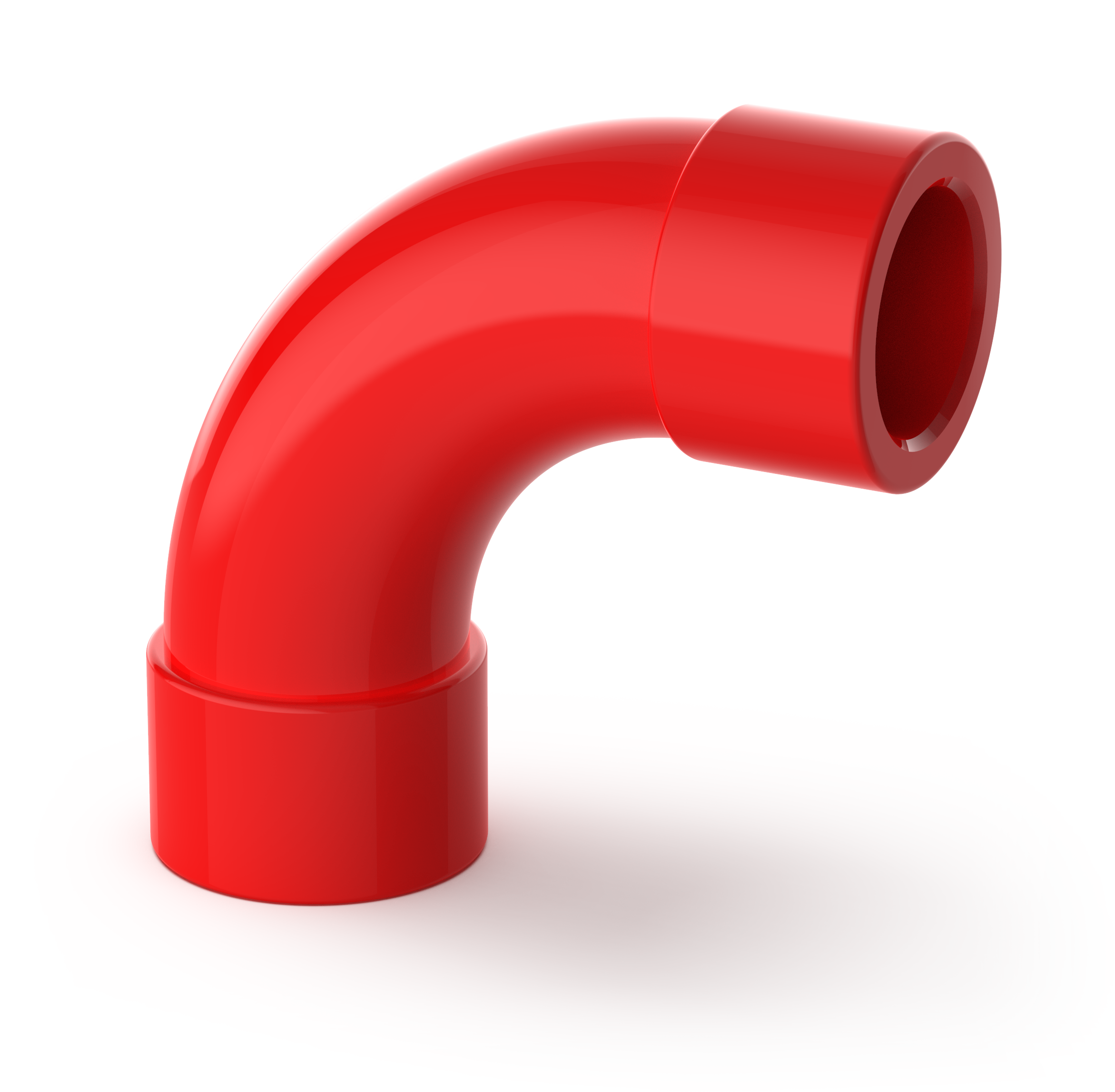 Böj 90 grader för samplingrör Röd 25 mm