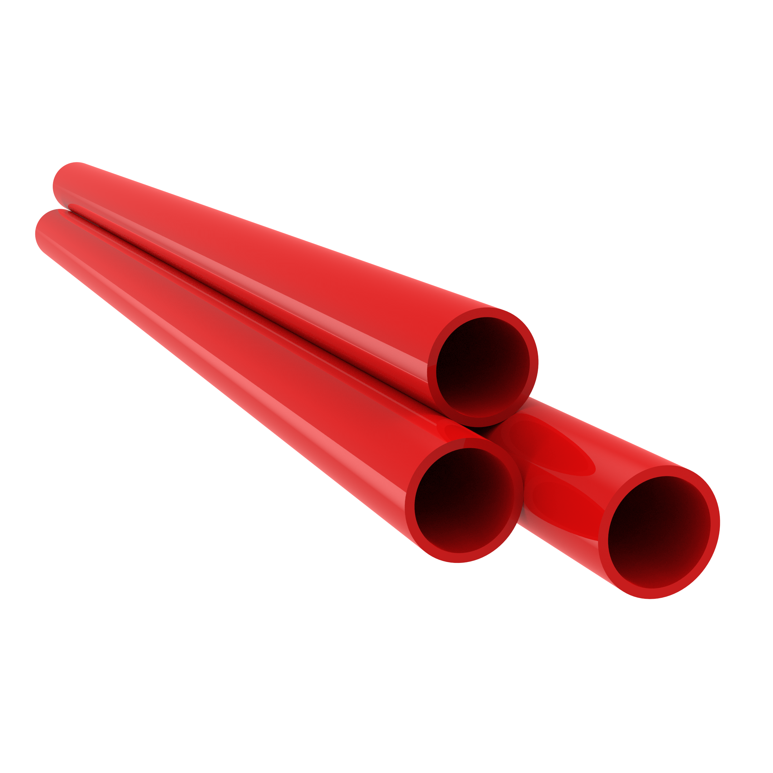 Samplingsrör 3 meter Röd 25 mm