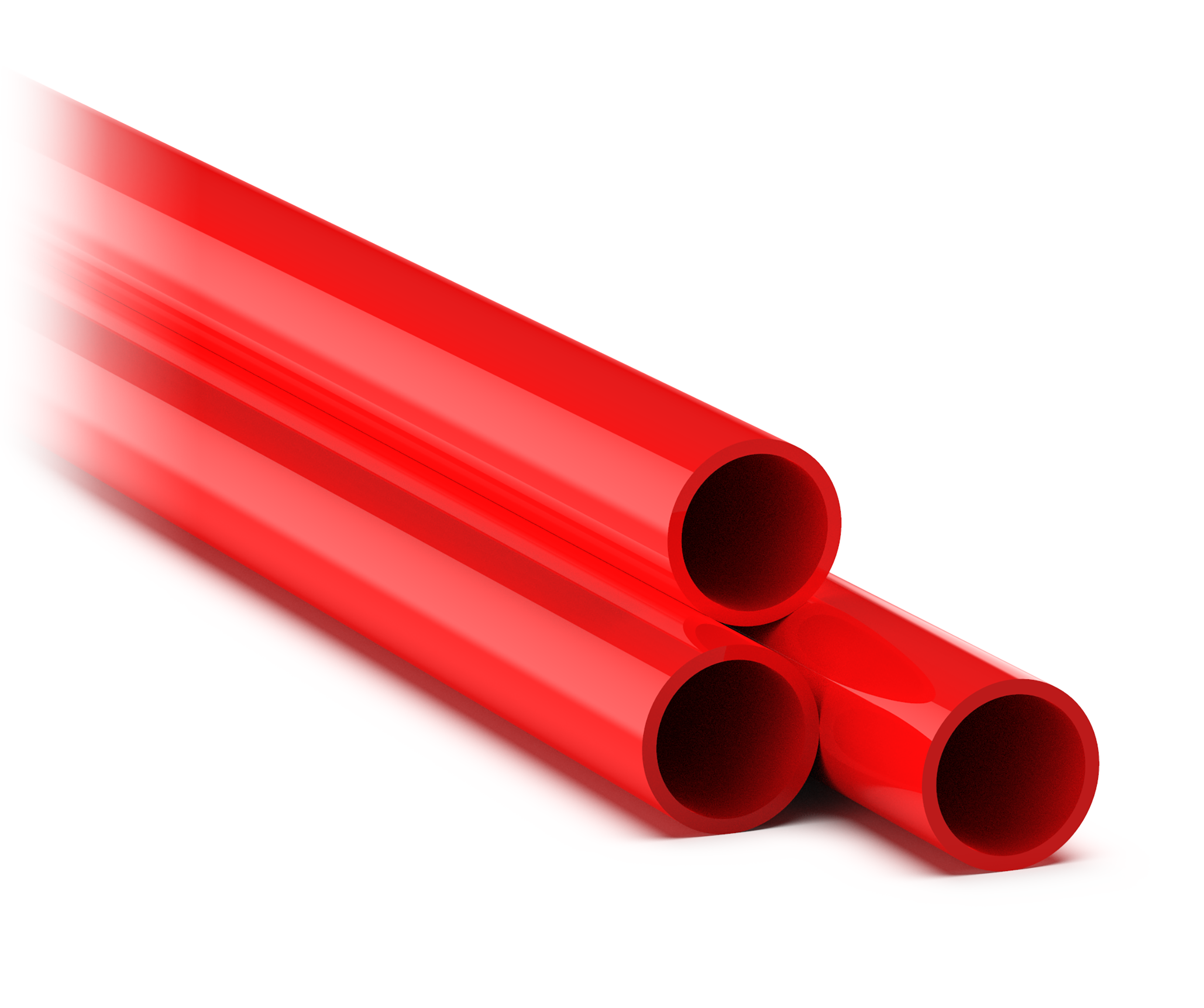 Samplingsrör 3 meter Röd 25 mm