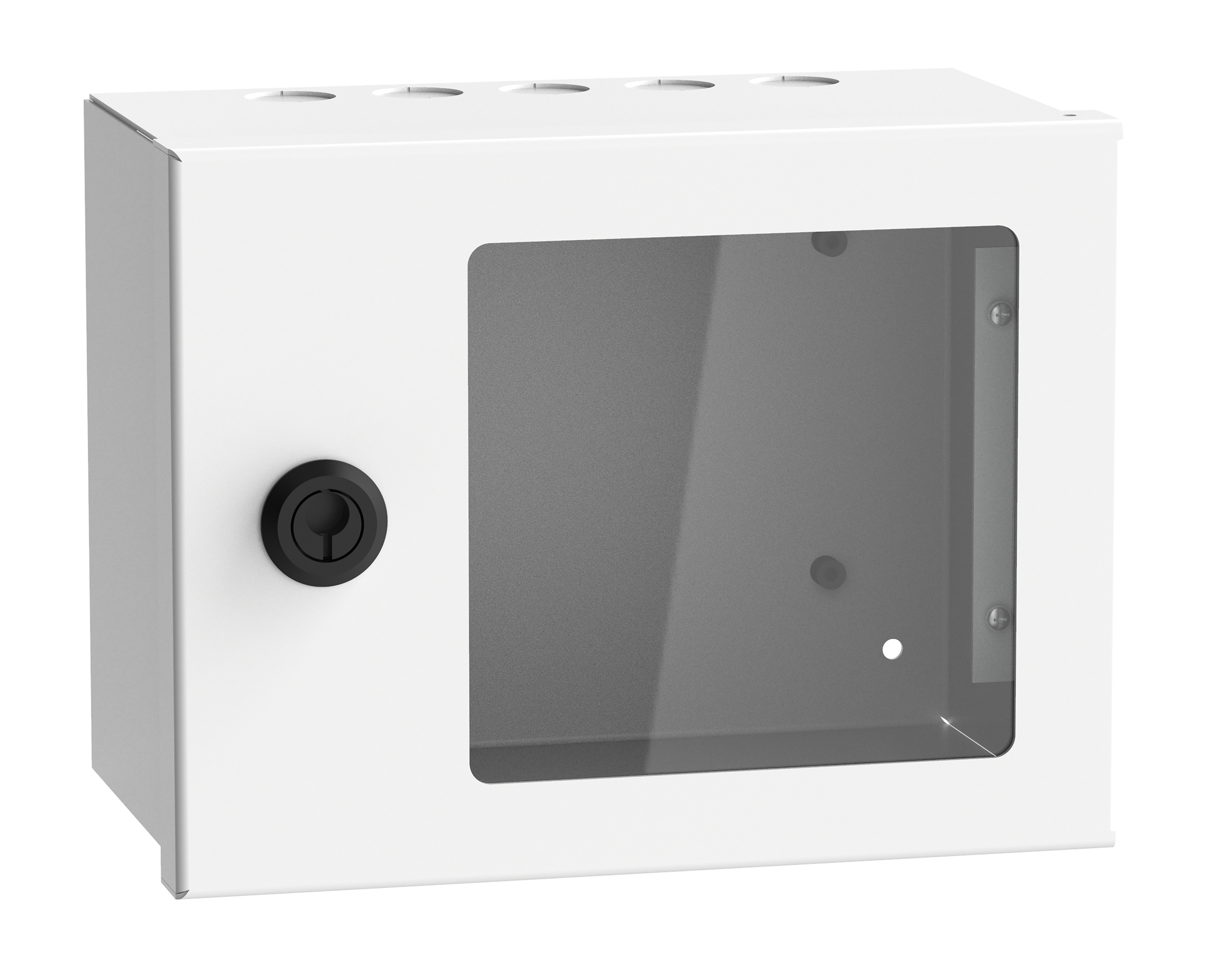 Plåtkapsling med fönster