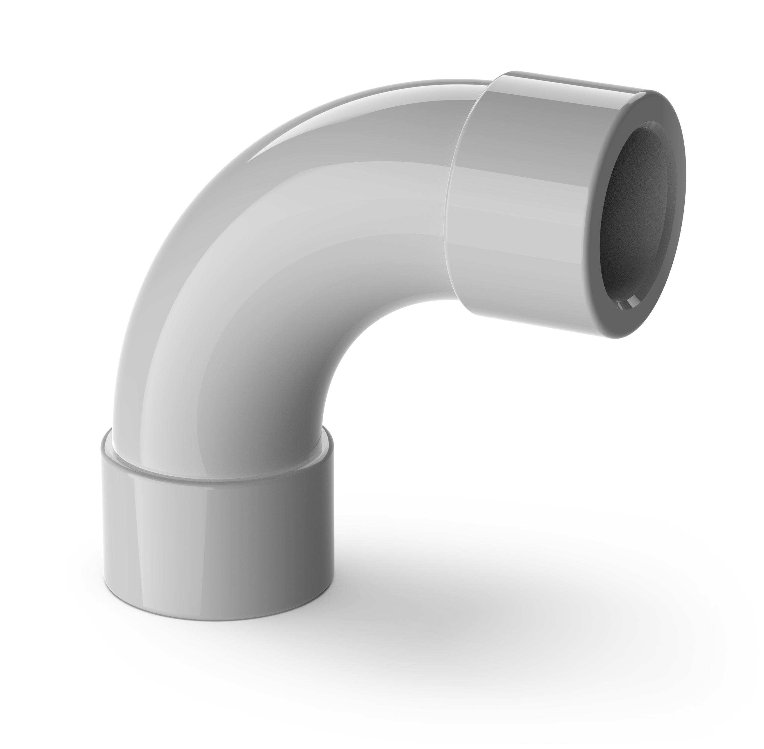 Böj 90 grader för samplingrör Grå 25 mm