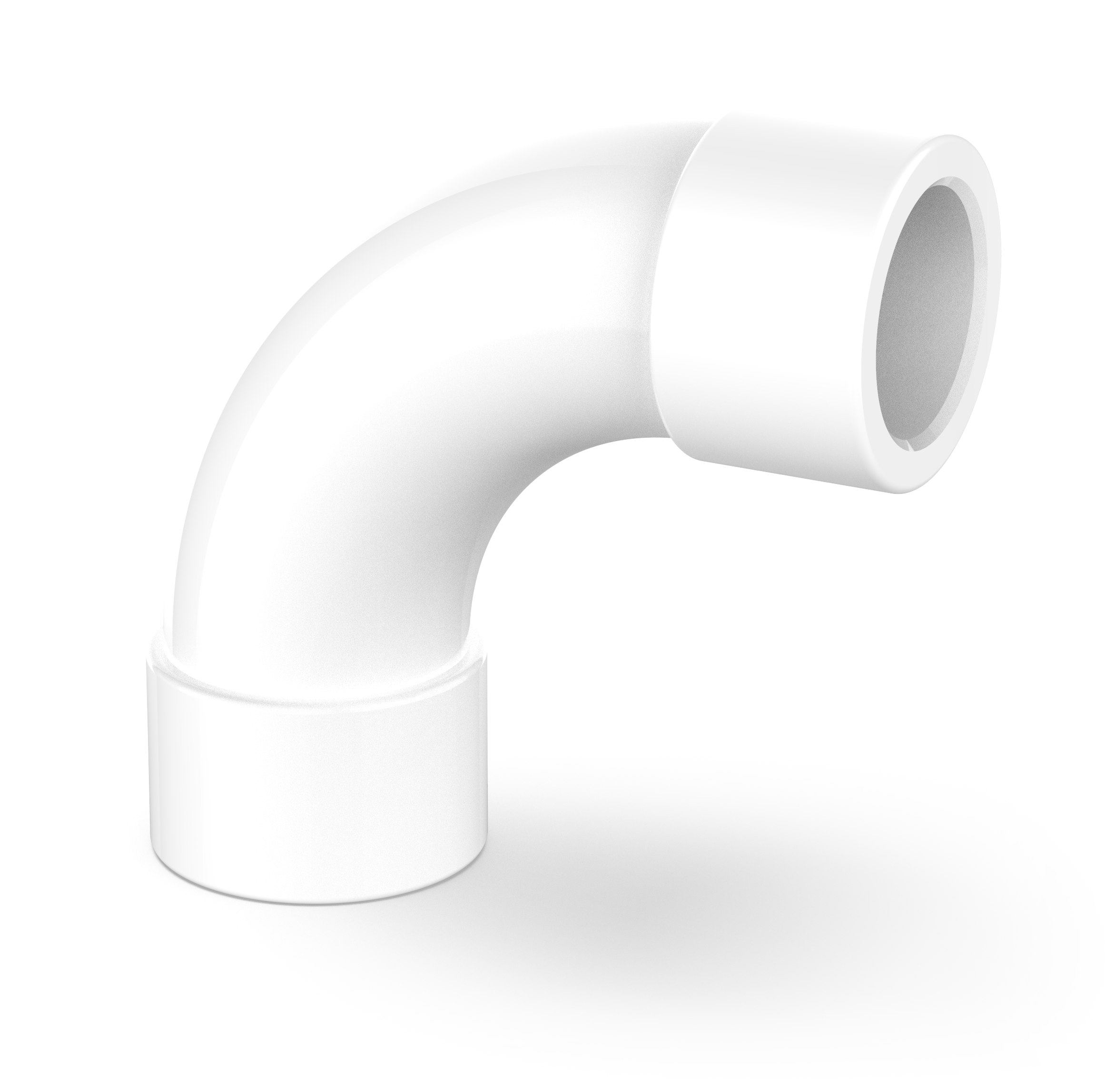 Böj 90 grader för samplingrör Vit 25 mm