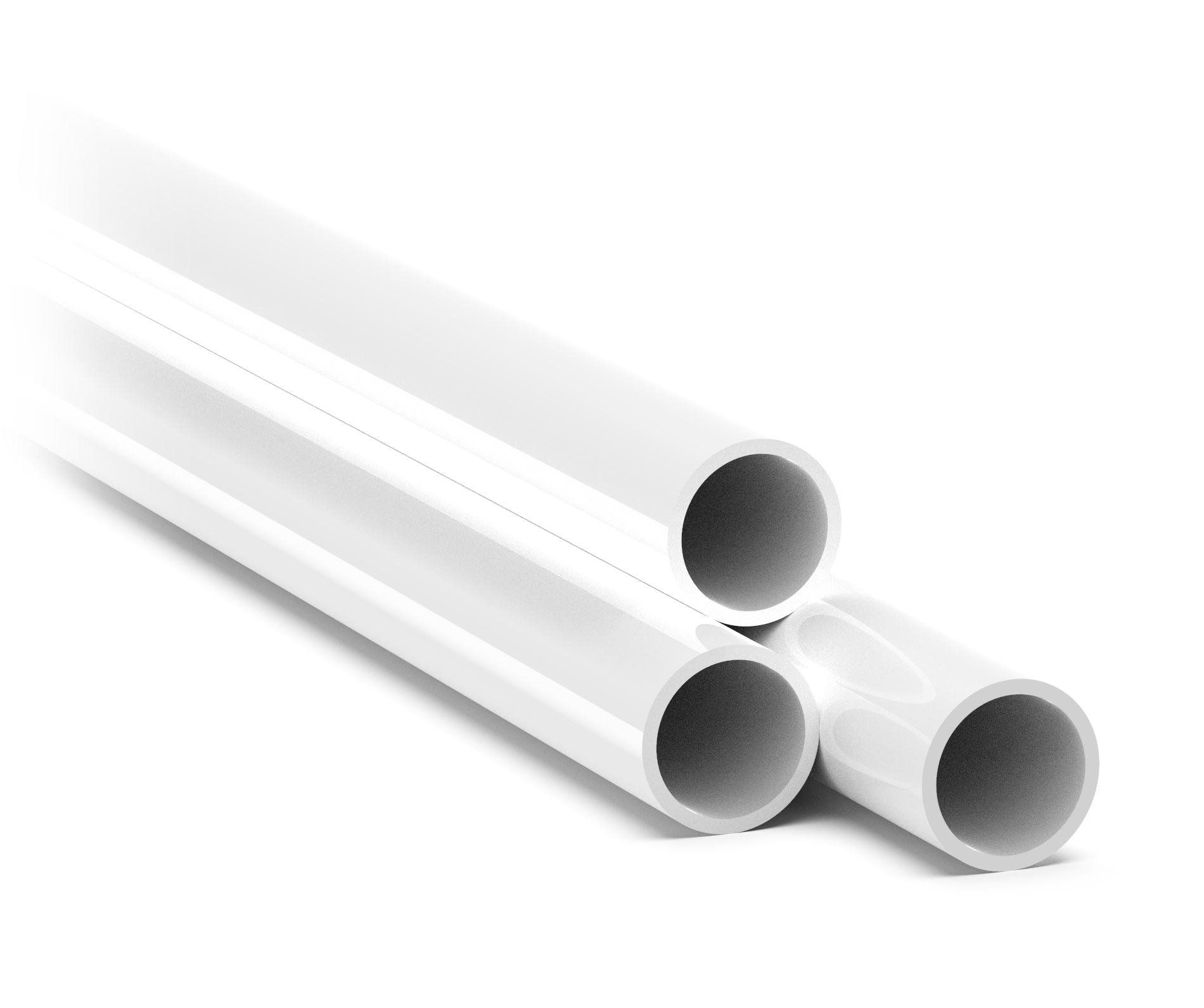 Samplingsrör 3 meter Vit 25 mm