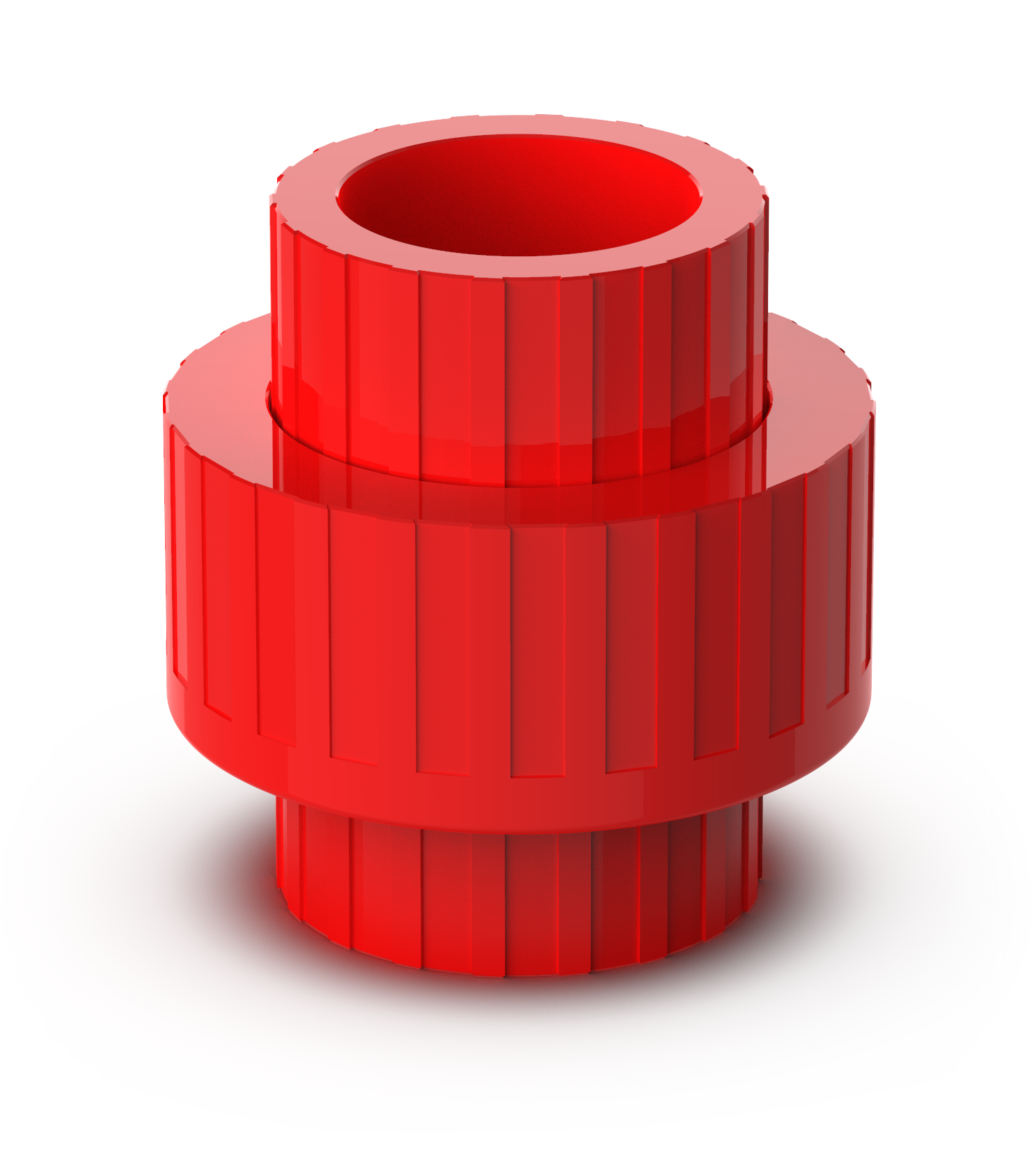 Snabbkoppling Union för samplingsrör Röd