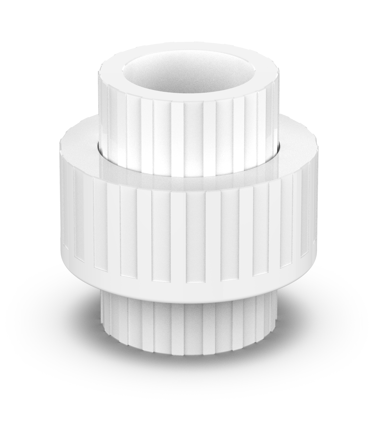 Snabbkoppling Union för samplingsrör Vit