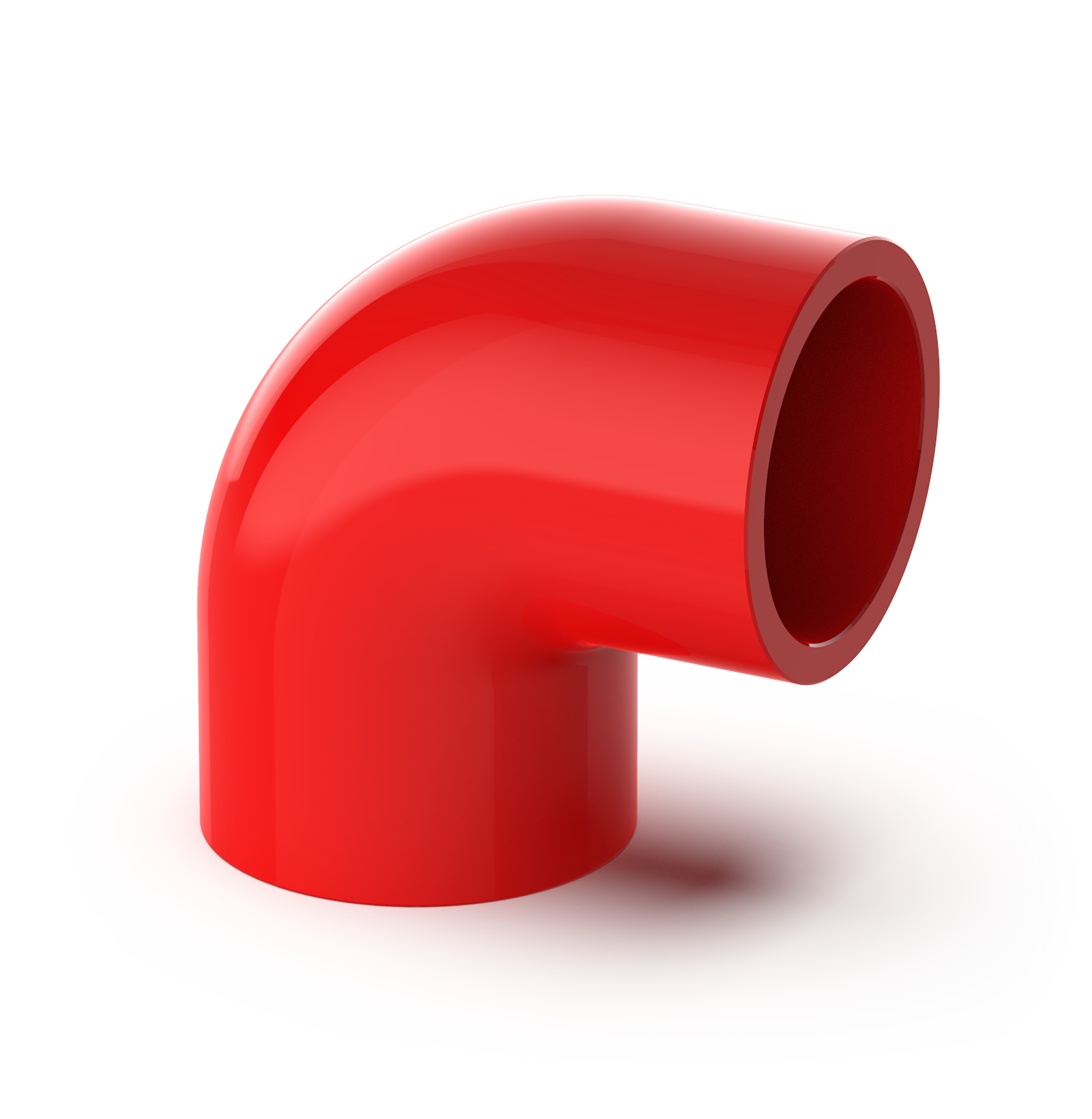 Vinkel 90 grader för samplingsrör Röd 25 mm