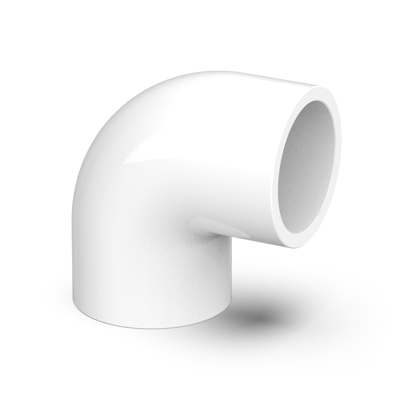 Vinkel 90 grader för samplingsrör Vit 25 mm