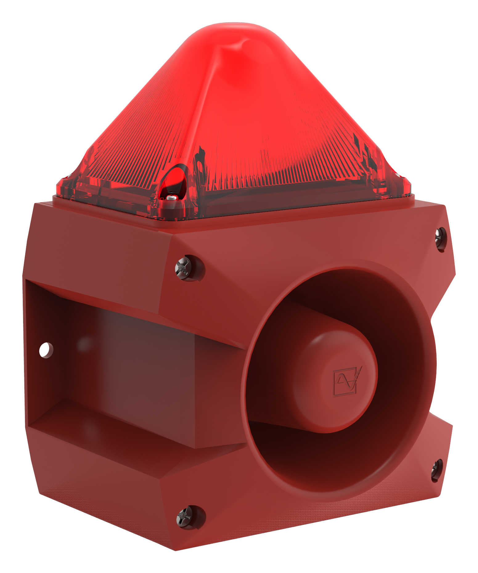 Kombilarmdon röd lins EN54