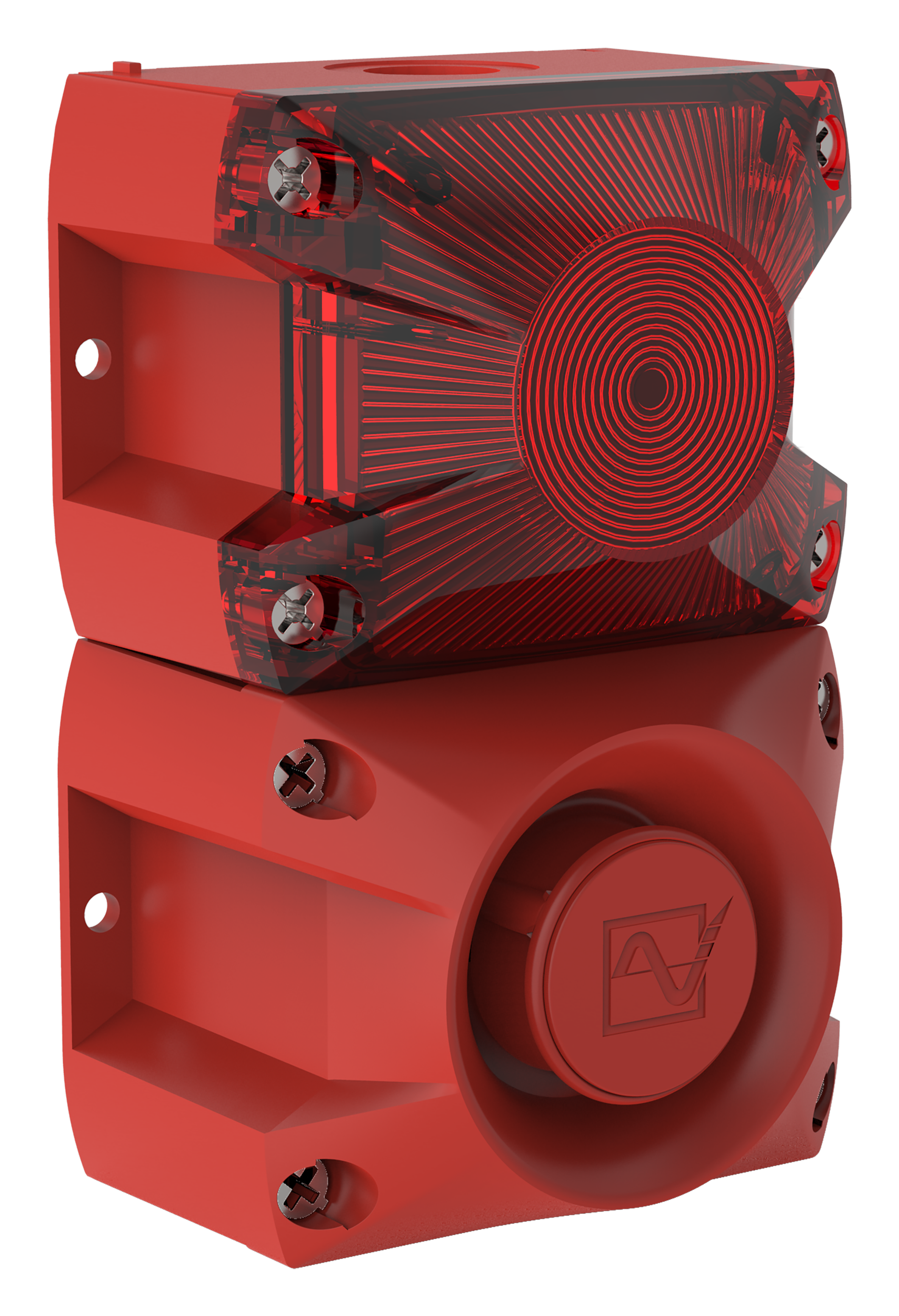 Kombilarmdon röd lins EN54