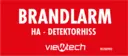 Skylt - Brandlarm detektorhiss 80x35