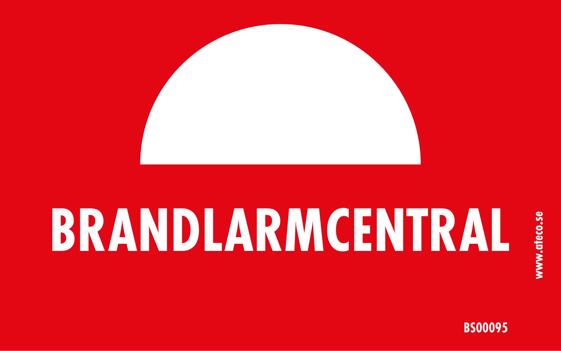 Skylt - Brandlarmcentral 160x100