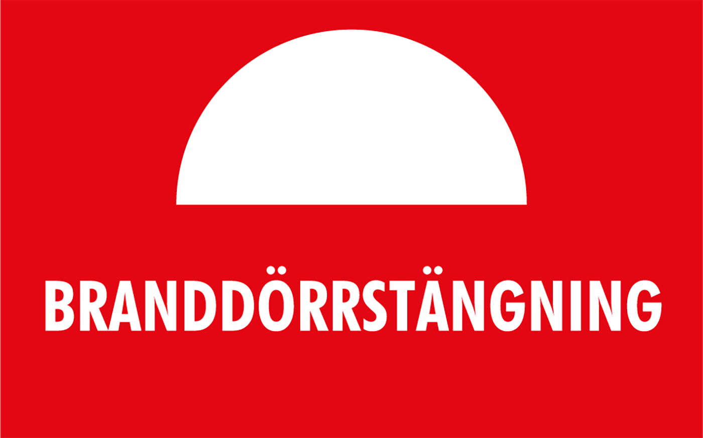 Skylt - Branddörrstängning 80x50