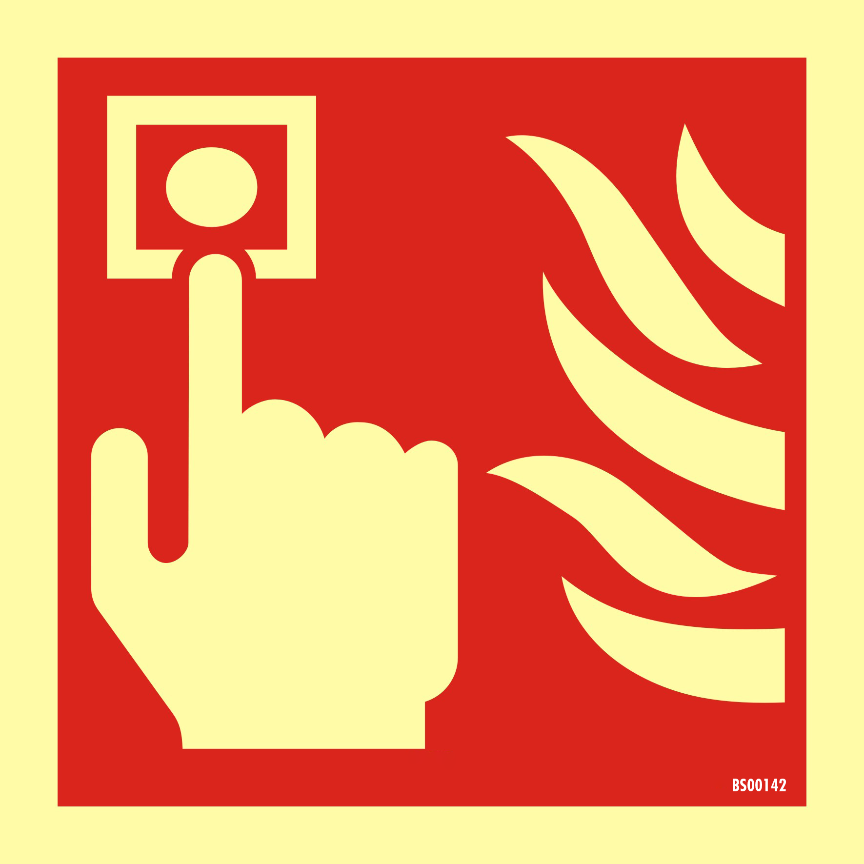 Skylt - Larmknapp efterlysande