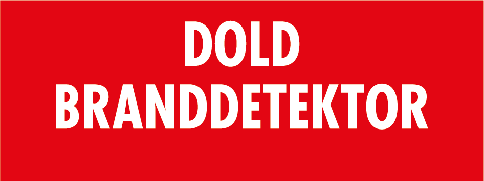 Skylt - Dold Branddetektor 120x45