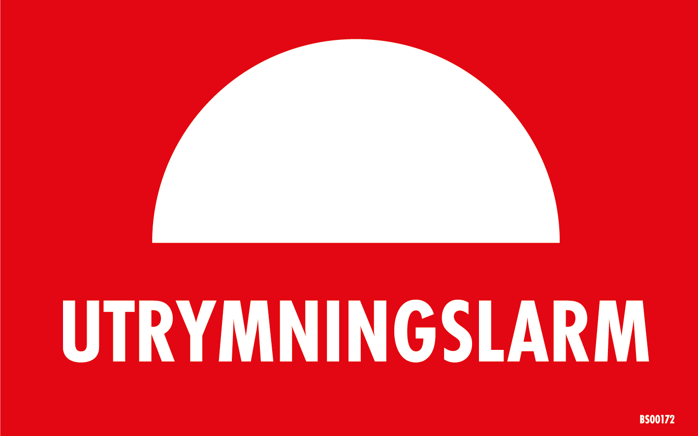 Skylt 120x75 röd