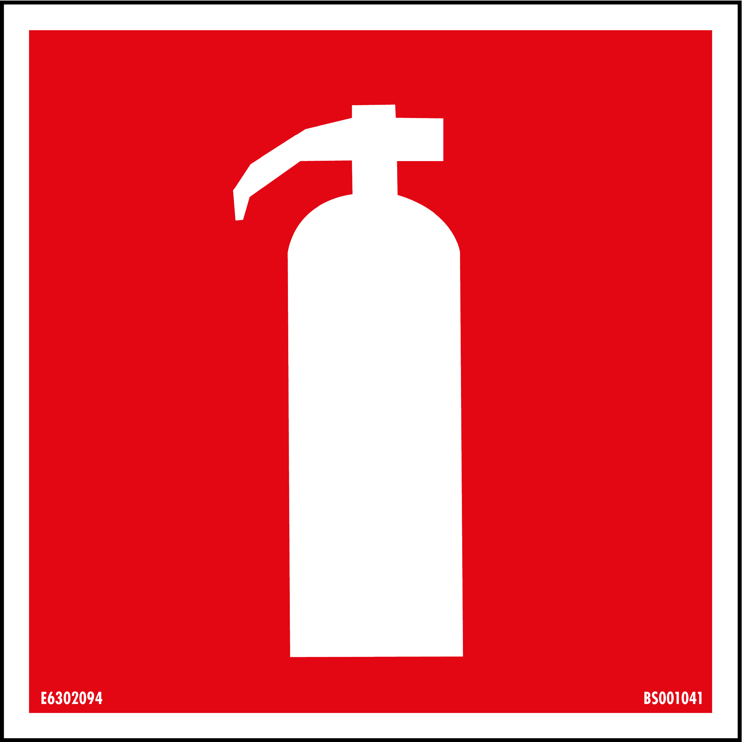 Skylt 200x200 Brandsläckare dubbelsidig