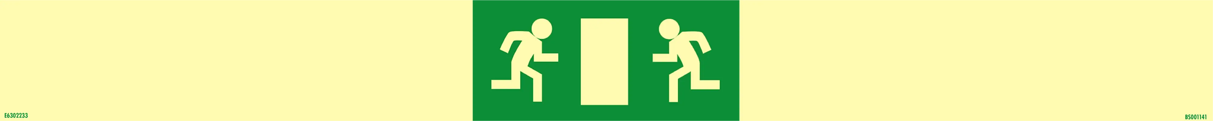 Skylt 800x80 Midjeskylt utrymningsväg efterlysande